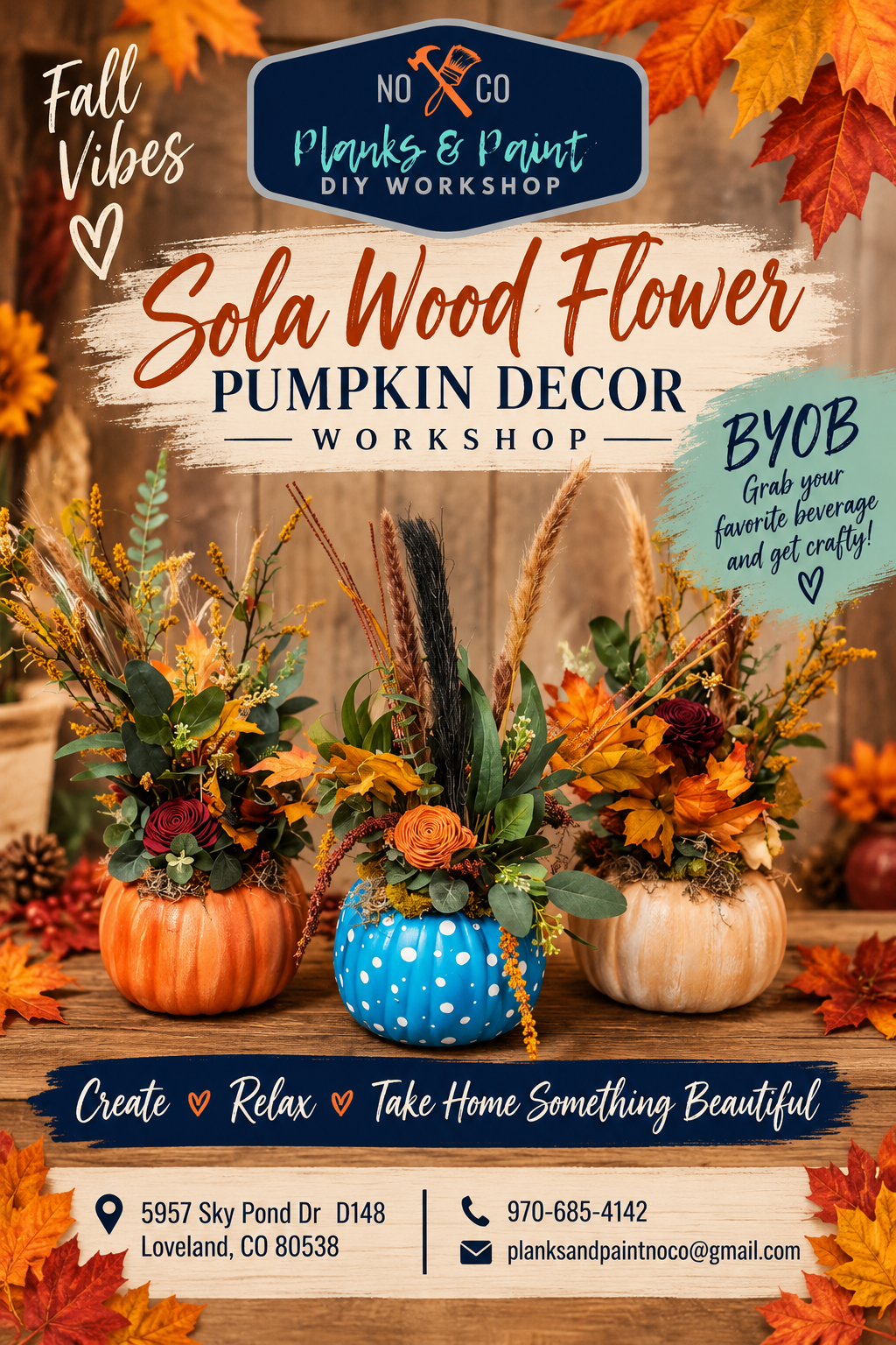 Sola Wood Flower Pumpkin Workshop