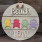 Beach Please (18") 3D Door Hanger
