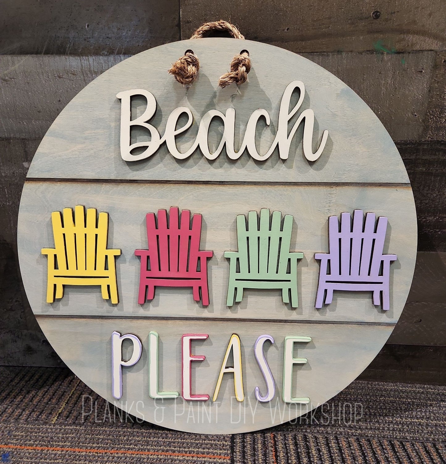 Beach Please (18") 3D Door Hanger