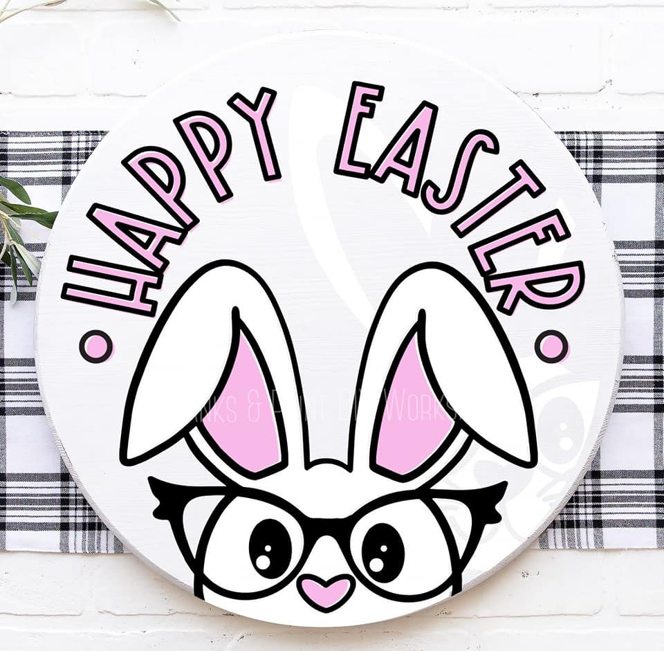 Happy Easter Bunny w/Glasses