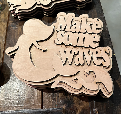 Make Some Waves Youth Door Hanger
