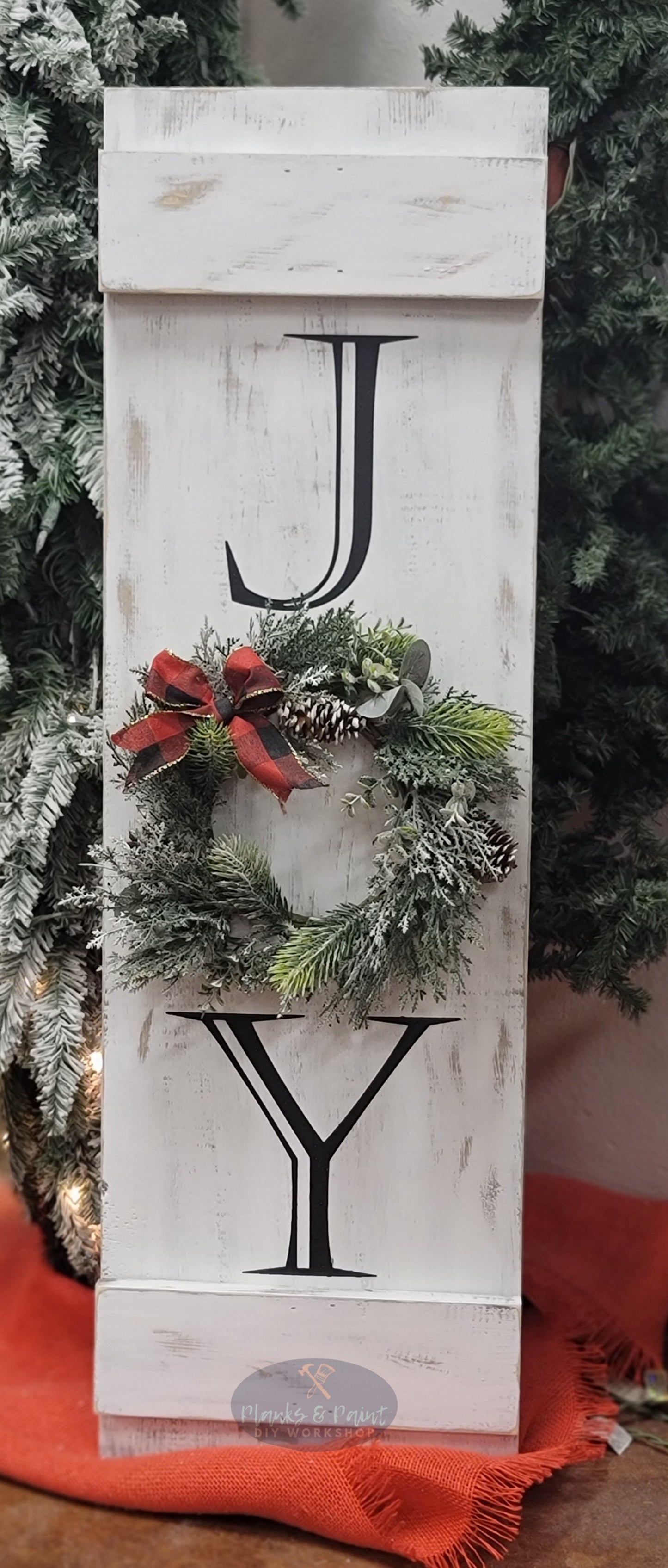 JOY with Wreath
