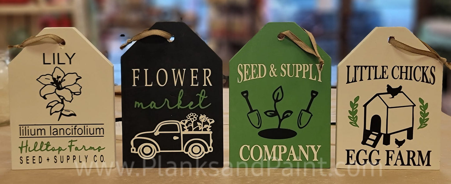 Spring Tags (Set of 4)