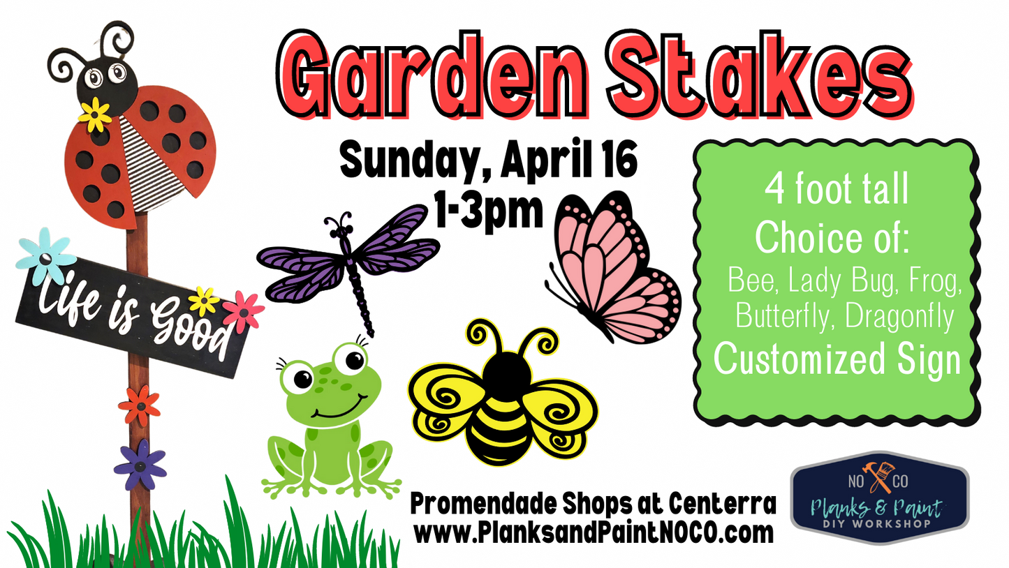 Create Your Own Garden Stake! 4.16.23 @ 1pm