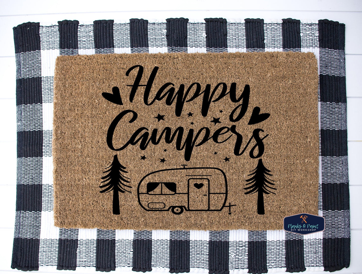 Happy Campers Door Mat - NOCO – PlanksandPaintNOCO