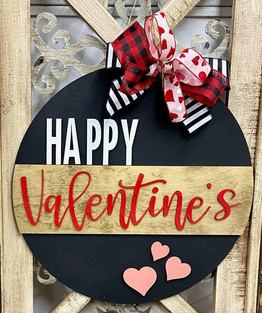 Happy Valentine's 3D Door Hanger PAINTED NOT LIKE PICTURE
